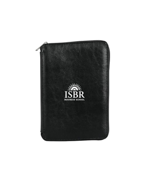 Fuzo The Associate Premium Leatherette Zipped Organizer- Black